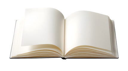 Fototapeta premium Open blank book with textured pages ready for notes, sketches, or creative writing projects