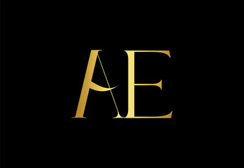 AE, EA,A,E, Monogram Logo with Abstract Letter Design.