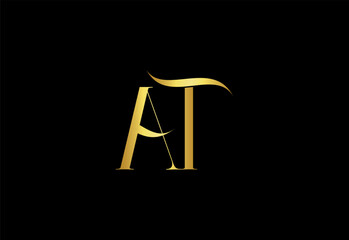 AT, TA,A,T, Monogram Logo with Abstract Letter Design.