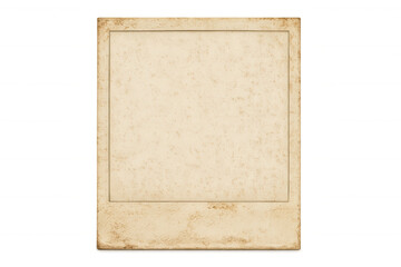 Vintage, faded photo paper with transparent backdrop, revealing weathered surface and evoking nostalgic memories