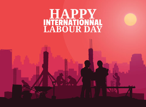 Happy international Labour day | 1st September labour day | 1st May Labour day | international workers day vector illustration of workers.
