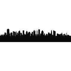 Obraz premium City scape Silhouette silhouette city architecture vector