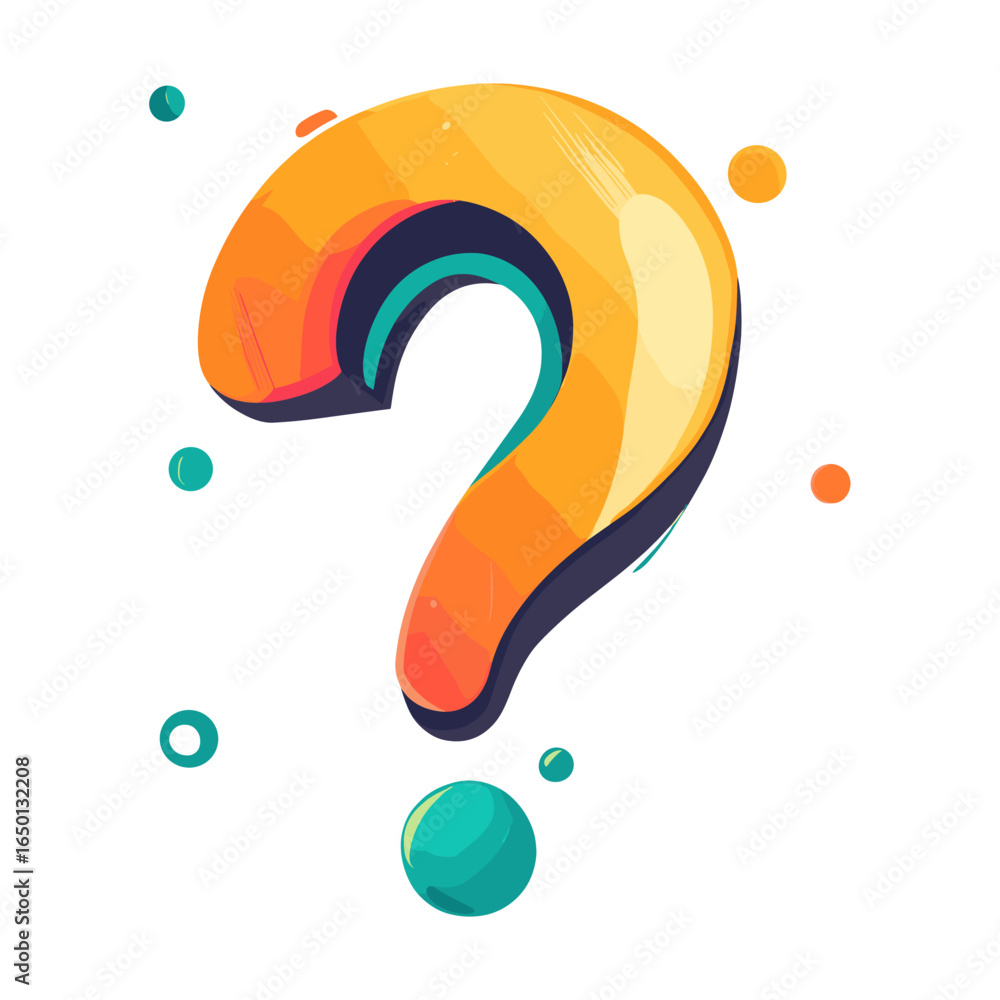 Poster graphics illustration question symbol vector