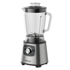 Modern Blixcor Blender with Glass Pitcher and Brushed Metal Base Kitchen Appliance.