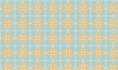 Fototapeta premium Seamless Ornate Geometric Diamond Pattern in Two-Tone Color Scheme
