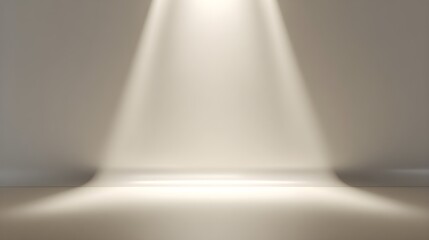 Empty Modern Studio Spotlight Stage Background with Warm Light for Product Display