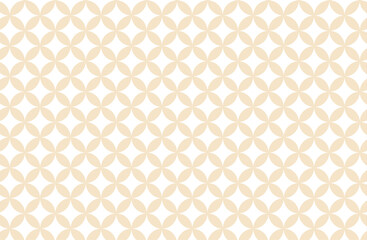 Gold shippō traditional Japanese pattern seamless vector background
