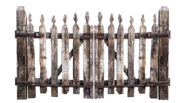 Picket Gate isolate on transparency background