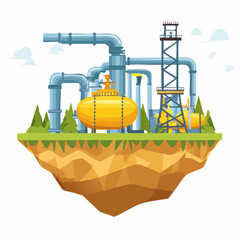 ガス供給業とエネルギーインフライラスト