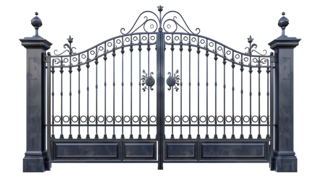 Pedestrian Gates isolate on transparency background