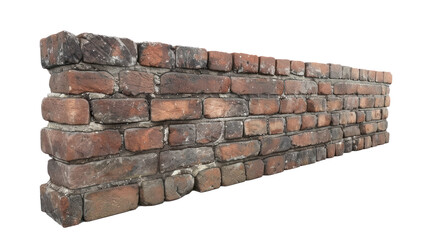 Obraz premium 3d Brick wall isolate on transparency background