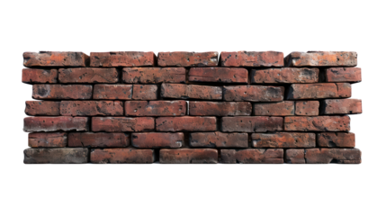 3d Brick wall isolate on transparency background