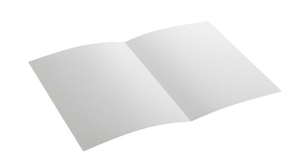 Open Blank White Paper Sheet Ready for Content Floating in MidAir.