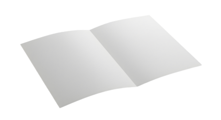 Open Blank White Paper Sheet Ready for Content Floating in MidAir.