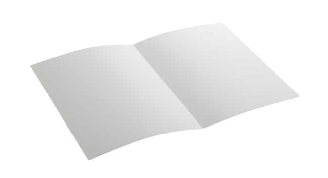 Open Blank White Paper Sheet Ready for Content Floating in MidAir.