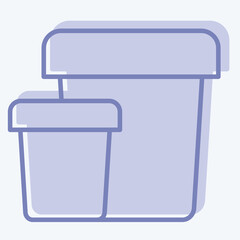 Icon Plastic Hot. related to Plastic Product symbol. two tone style. design editable