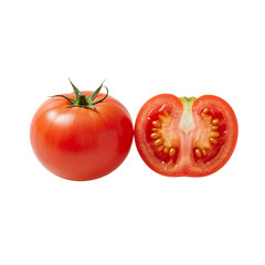 Fresh tomatoes close-up isolated on black background vibrant colors offering a simple and clean