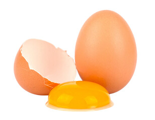 eggs isolated on white background