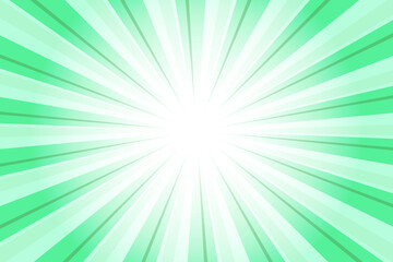 Obraz premium Dark Sea Green Abstract Sunlight Background. Glow Effect Sunburst Background for Presentation, Banner, Poster, Flyer, Sales. Pop Art Template for Summer and Spring. Rays Vector Theme.