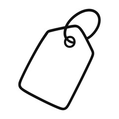 Blank price tag illustration vector