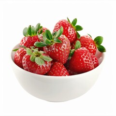 Fresh strawberries in a white bowl (3)