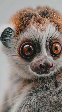 Slow loris blinking and moving head gently  