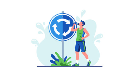 Healthy Hydration After Exercise At Roundabout For Refreshing Lifestyle Change