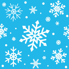 snowflakes on a blue background
