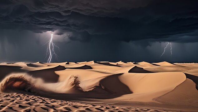 storm clouds over the desert