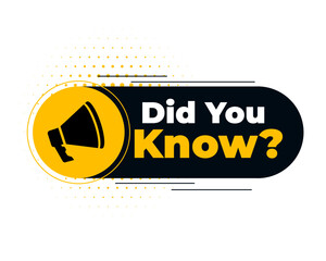 modern did you know learning background with megaphone design