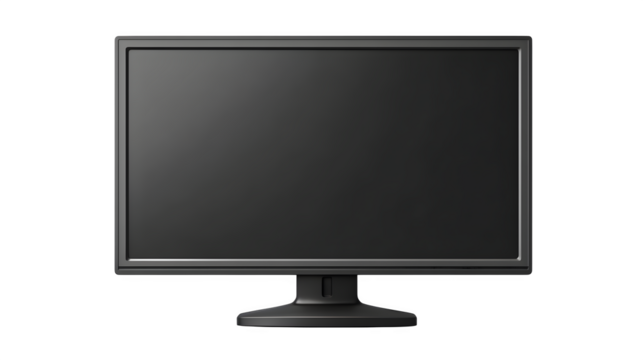 Sleek black monitor with clean modern design for professional office setup or creative workspace use
