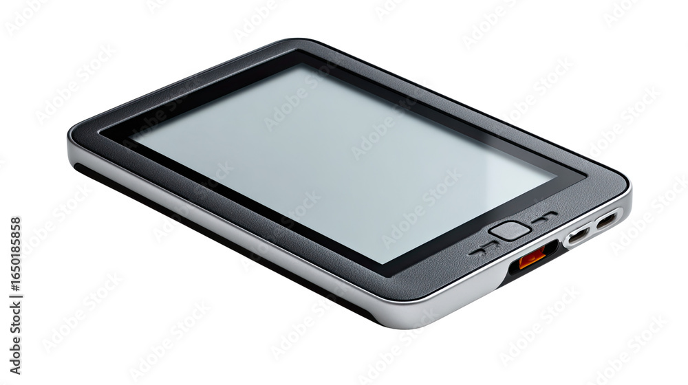 Poster digital device on display: a sleek digital device rests against a pristine background, its screen il