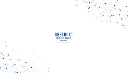 abstract triangle mesh structure of cyberspace in geometric style