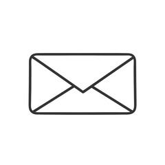 Minimalist Mail Envelope Outline Icon for Communication and Messaging