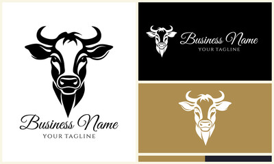 Cow Logo Design Variations. (33)