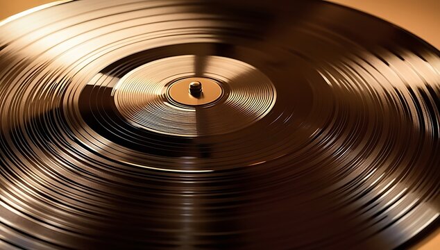 old vinyl record with red label