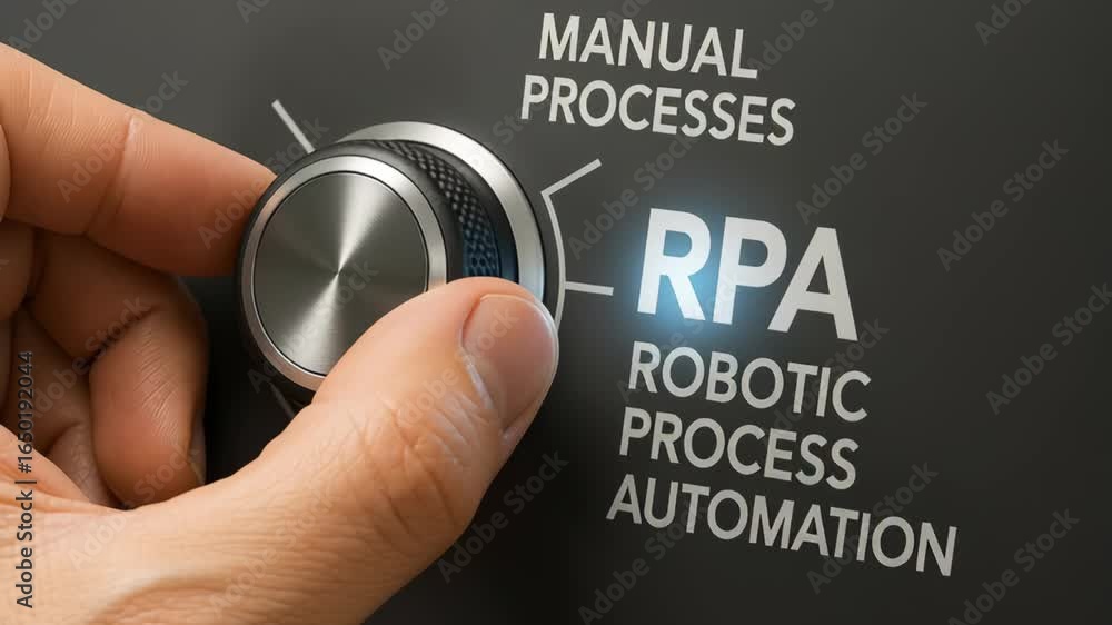 Poster automatic system task control for robotic process automation transforms manual task into efficient p