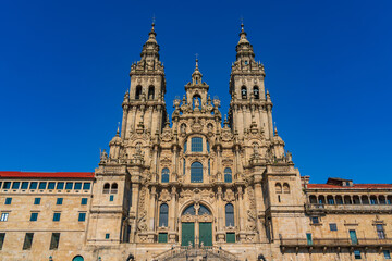 Naklejka premium Santiago de Compostela Cathedral Basilica in Galicia, Spain