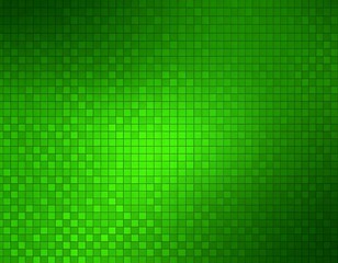 Abstract green mosaic pattern with varying shades and a subtle vignette effect