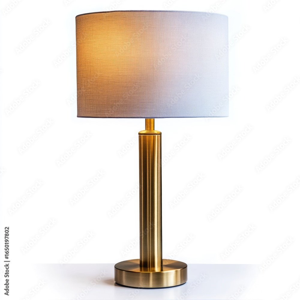Aufkleber elegant and modern brass table lamp with a sleek design and soft warm illumination perfectly isolate