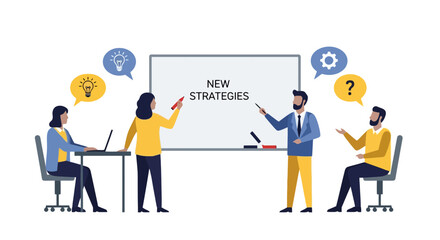 Collaborative Business Strategy Session Depicting Teamwork and Innovation for Corporate Growth and Strategic Planning Presentations