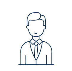 Outline Vector Icon Set for Business and Finance on White Background.