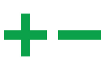 Plus minus icon editable flat vector illustration concept.