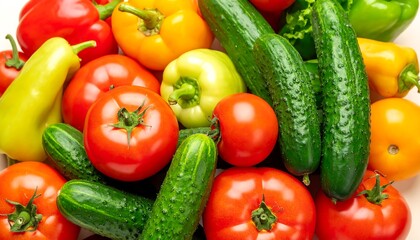 Colorful heap of fresh vegetables