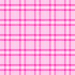 Plaid pattern with twill weave in pink.Tartan check seamless pattern.Vector illustration geometric background for fabric and prints.