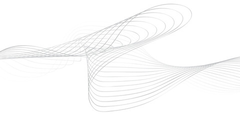 Minimalist Geometric Composition with Flowing Parallel Lines Creating Abstract Monochrome Landscape for Technology and Business Presentation Templates