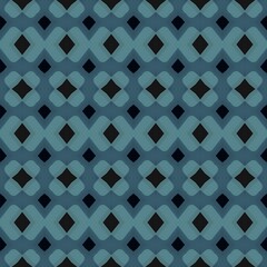 Abstract blue metal square geometric seamless pattern for fabric, wallpaper, or tile design