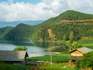 Lugu Lake Yunnan Travel And Hiking In Dazui Village Lakeside Scenery