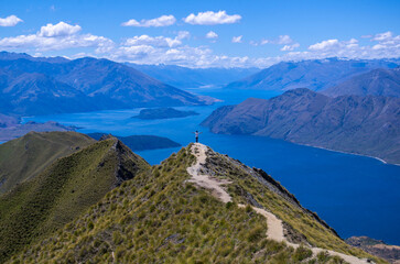 Natural Scenery Of Roys Peak Overlooking Lake Wanaka In New Zealand