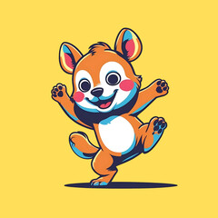 vector illustration of a cartoon animal